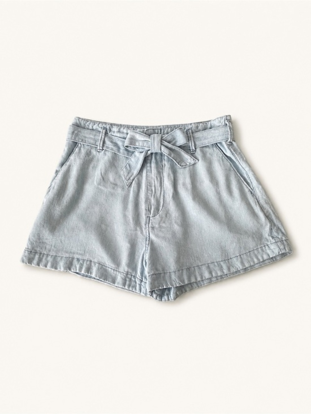 Abercrombie Linen Blend High Waist Shorts